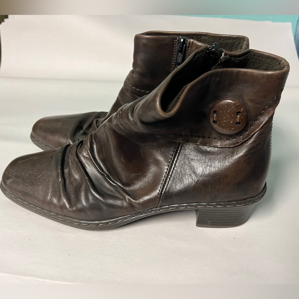 Rieker Kendra Boots Women’s Brown Steampunk Leather Sz 40 Women’s 8.5